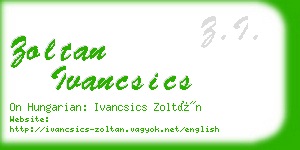 zoltan ivancsics business card